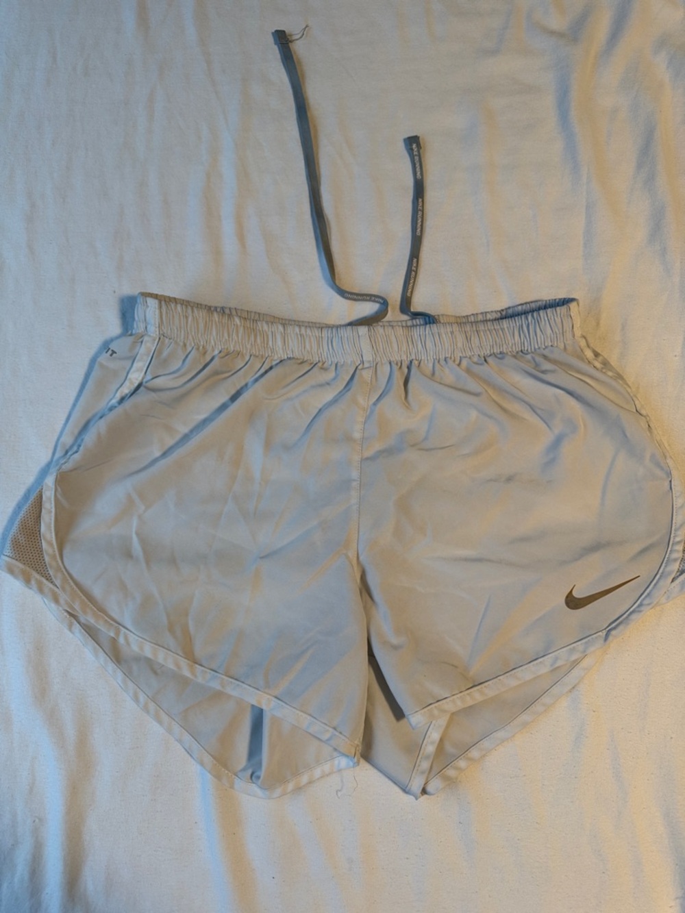 Nike Women's White Athletic Running Shorts with Drawstring